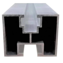 Perfil de alumínio em trilho 40x40x2.2 m para montagem de painéis fotovoltaicos