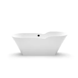 Πέτρινο μπάνιο Aura Tacita λευκό, 177x78 cm, χωρίς υπερχείλιση