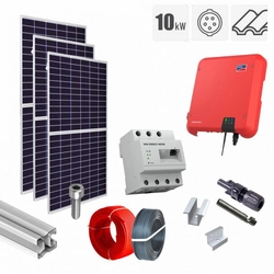 Photovoltaic kit 10.66 kW on grid, QCells panels, SMA three-phase inverter, corrugated ceramic tile