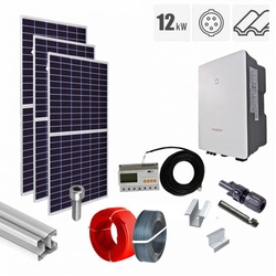 Photovoltaic kit 12.3 kW, QCells panels, Sungrow three-phase inverter, corrugated ceramic tile