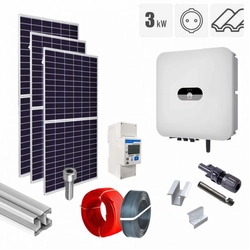 Photovoltaic kit 3.28 kW on-grid, QCells panels, Huawei single-phase inverter, corrugated ceramic tile
