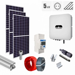 Photovoltaic kit 5.74 kW on grid, QCells panels, Huawei single-phase inverter, metal tile