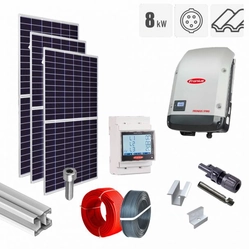 Photovoltaic kit 8.2 kW, QCells panels, Fronius three-phase inverter, corrugated ceramic tile