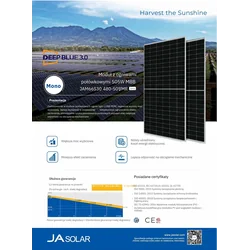 Photovoltaic module Ja Solar 500W JAM66S30-500 Black Frame