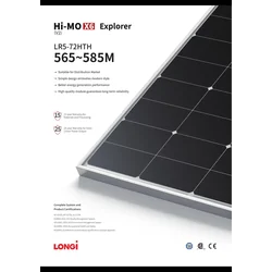 Photovoltaic module Longi LR5-72HTH-575M 575W