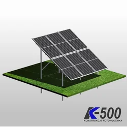 Photovoltaic structure on ground K502 for 20 panels