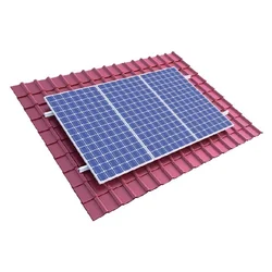 Photovoltaik-Konstruktion für 12 Module - Dachziegel