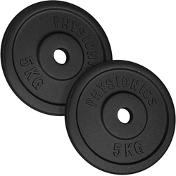 PHYSIONICS Load set 2 x 5 kg, cast iron, 31 mm