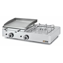 Piastra Grill A Gas 1/2 Con Bruciatore 820x510x235 mm 6,3kW Fiamma GGP 6.4F