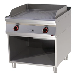 Piastra grill elettrica 31x65 cm, rigata, cromata FTRC-90/40E | Volpe Rossa