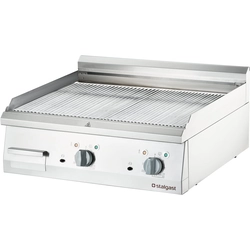 Piastra grill elettrica, cromata, rigata, P 8.1 kW, U 400 V