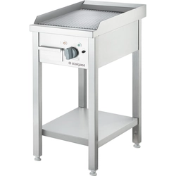 Piastra grill elettrica, da appoggio, rigata, P 4 kW, U 400V