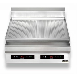 Piastra grill elettrica | regolabile | doppio | scanalato | Zernike | GE8070T2C