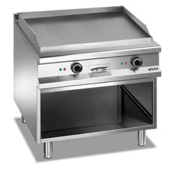 Piastra grill elettrica su fondo chiuso su tre lati 800x900 - Magistra Plus rigata 900 Variante Basic