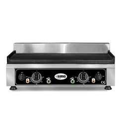 Piastra grill liscia professionale - 52 x 24 cm - 2 zone riscaldanti indipendenti - GMG GP5530G