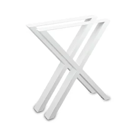 Pieds de table solides et élégants, acier inoxydable de haute qualité, 76x60 blanc