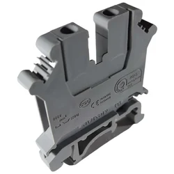 Pince pour chaîne de bornes 10mm2 gris Montage sur rail DIN 35mm 690V 32A