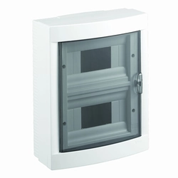 Pinta-asennettava kojeisto 16 modulaarinen (2x8) IP40 Viko Panasonic läpinäkyvä ovi
