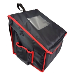 Pizza Backpack For Caterer 4x Cardboard 40x40 Heated Black Furmis