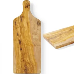 Planche de service en bois d'olivier avec poignée 600 x 200 x 18 mm - Hendi 505267