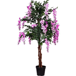 PLANTASIJA Dirbtinis medis, 120 cm, Wisteria rožinė