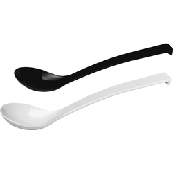 Plastic salad spoon capacity 0,06 l, white