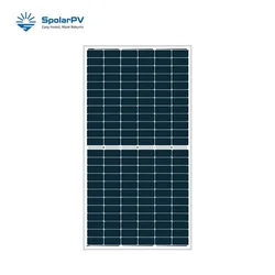 PLNODLŽKOVÝ solárny panel SpolarPV 455W SPHM6-72L so sivým rámom