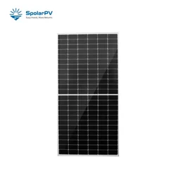 PLNODLŽKOVÝ solárny panel SpolarPV 550W SPHM6-72L so sivým rámom