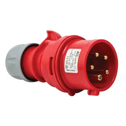 Plugue plug 5 poli 3P+N+E 16A inversor de fase 6h 380V IP44 trifásico CEE