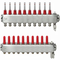 Podesivi kolektor podnog grijanja s mjeračem protoka DANFOSS, SSM-10F, 10 prstenovi