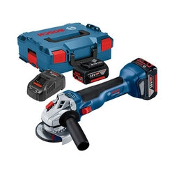 Polizor unghiular fără fir Bosch GWS 18V-10 18 V | 125 mm | 9000 RPM | Fără perii de cărbune | 2 x 5 Ah baterie + încărcător | în L-Boxx