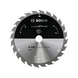 Полотно для дискової пилки Bosch 165 x 20 мм | кількість зубів: 24 db | ширина різання: 1,5 мм