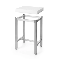 Polyethylene butcher&#39;s block 400x500x80mm on a steel base - Hendi 505687