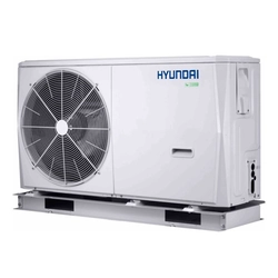 Pompa di calore aria-acqua Hyundai per riscaldamento e raffrescamento HYHC-V12W/D2N8-B - 12 kW, monoblocco, monofase, con booster elettrico 3 kW, refrigerante R32, classe energetica A+++