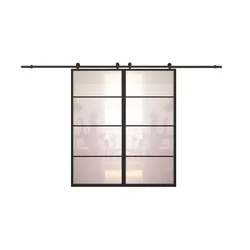 PORTES COULISSANTES LOFT EN ALUMINIUM 20K SATINÉ 6MM (4 POLA) 2 * 950x2100