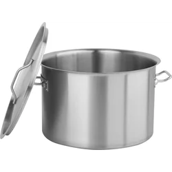 Pot, bas, diamètre 36cm 24L + couvercle inox