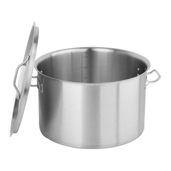 Pot, bas, diamètre 38cm 27L + couvercle inox