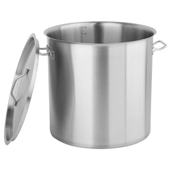 Pot, haut, diamètre 38cm, 43L + couvercle inox