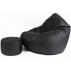 Pouf Sesseltasche XXXL Schwarz