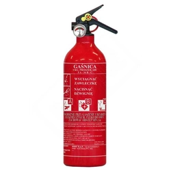 Powder fire extinguisher 1 kg ABC 2-year warranty, car with a hanger