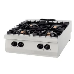 Powerful gas cooker 40kW adjustable (4x 10kW)