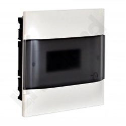 PRACTIBOX S flush-mounted distribution box 1x12 transparent door, for solid walls