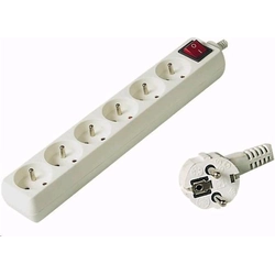 PremiumCord power strip 6 sockets 10 m white (pp6k10)