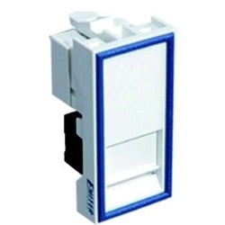 presa TIC RJ45 UTP kat.5e con un adattatore,1-modułowe bianco, basso