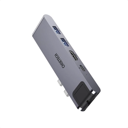 Priključna stanica za Apple MacBook Pro USB Type C HUB adapter 7w1 100W PD siva