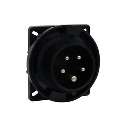 Prise d'alimentation du panneau récepteur 32A/5P 380V-415V /FE/ IP67 noir F7.0177