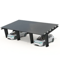 Prístrešok na auto s fotovoltaickými panelmi – model 01 (3 sedadiel)