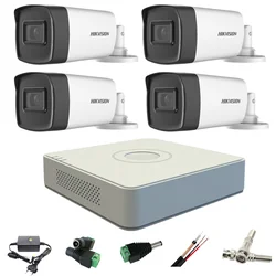 Profesjonalny system monitoringu Hikvision 4 kamery 5MP Turbo HD IR 40m