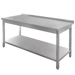 Professional Stainless Steel Gastronomic Work Table with Shelf 150x60x85