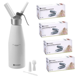 Professional Whipped Cream Decorator Siphon 1L + 200 cartridges N2O Hendi 588376